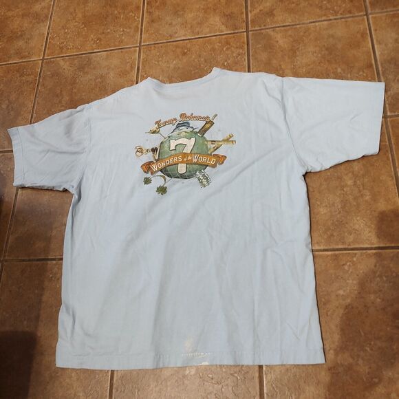 Tommy Bahama Graphic T-Shirt 7 Wonders Of The World Blue Men's XL Short Sleeves - Picture 7 of 8